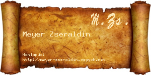 Meyer Zseraldin névjegykártya